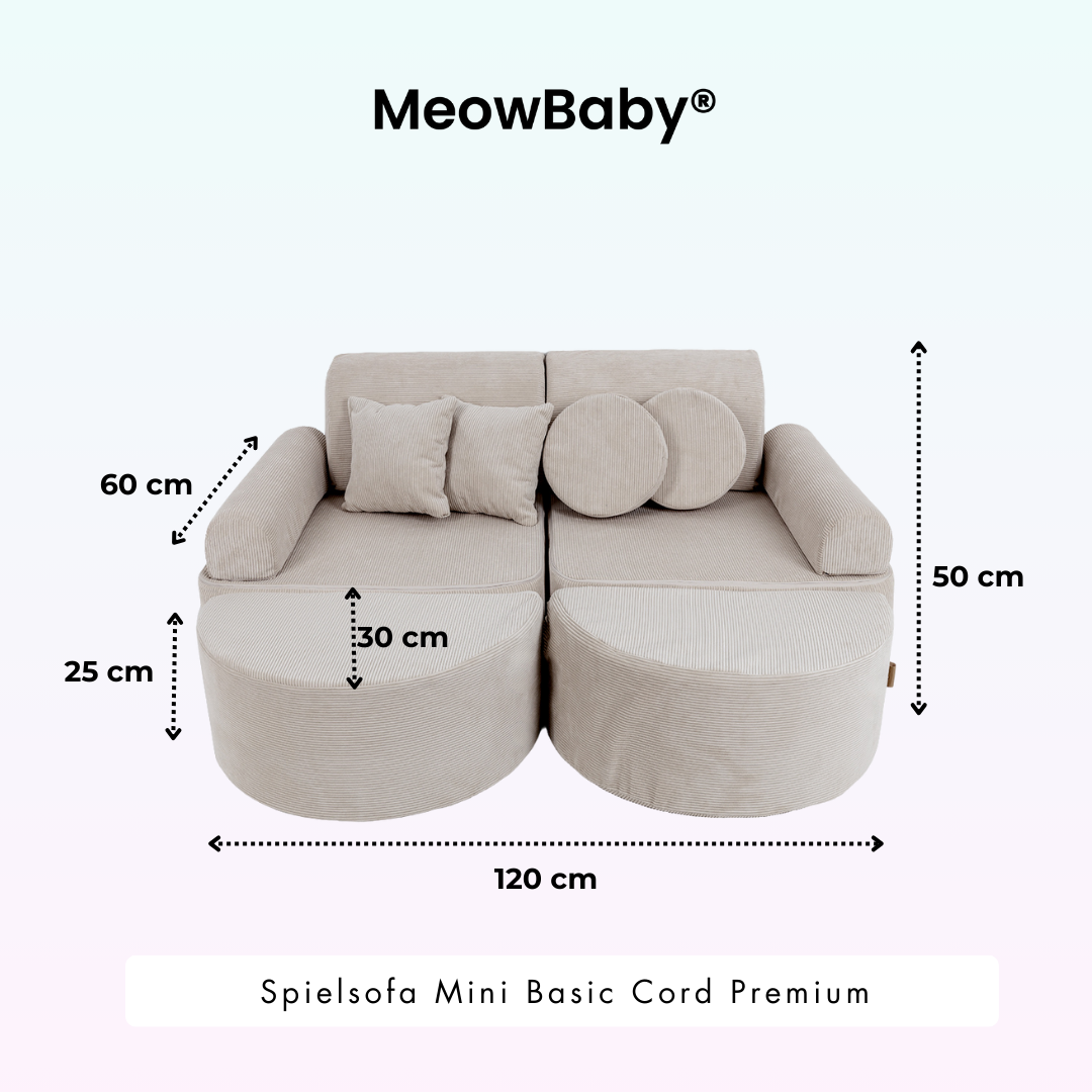 Spielsofa Mini Max Cord Premium - Slim Cord Edition
