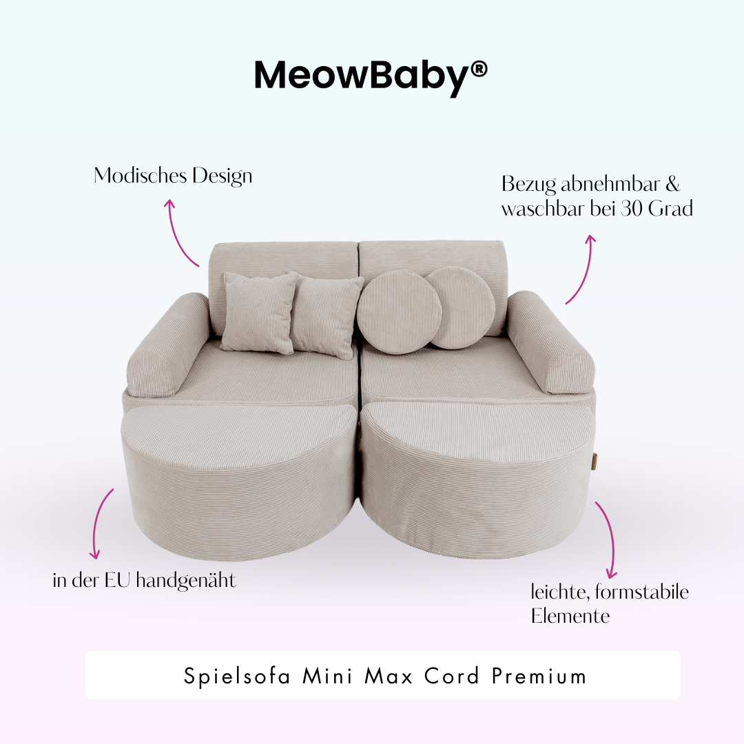 Spielsofa Mini Max Cord Premium - Slim Cord Edition