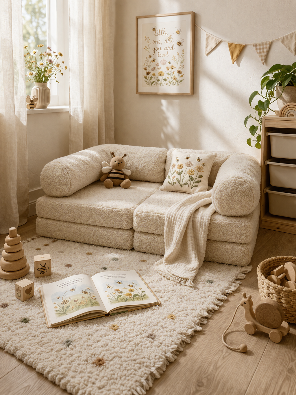 Modulares Kindersofa Teddy Cream – Ansicht 5