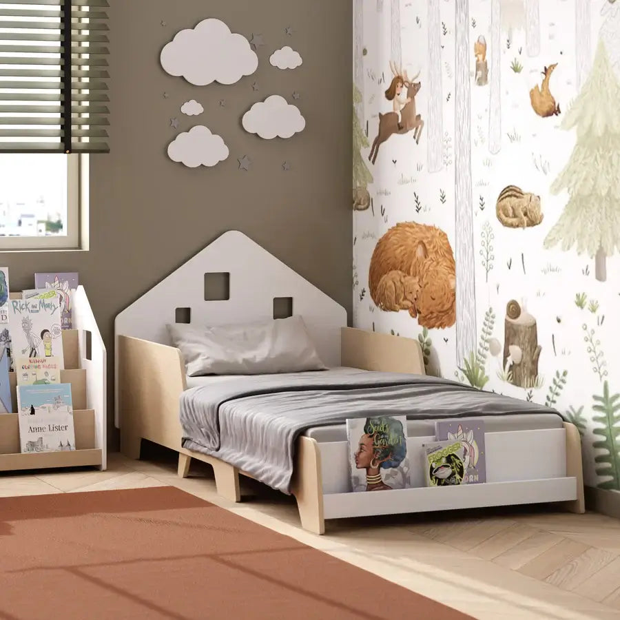 Montessori kinderbed, verstelbaar met verlichting, diverse kleuren