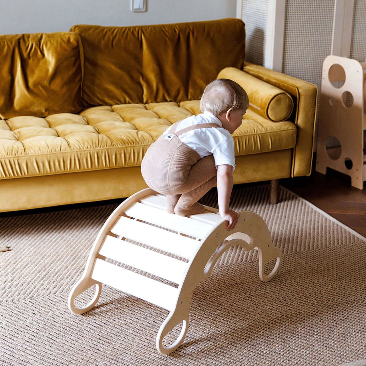 5-in-1 Montessori klimboog, onbehandeld hout