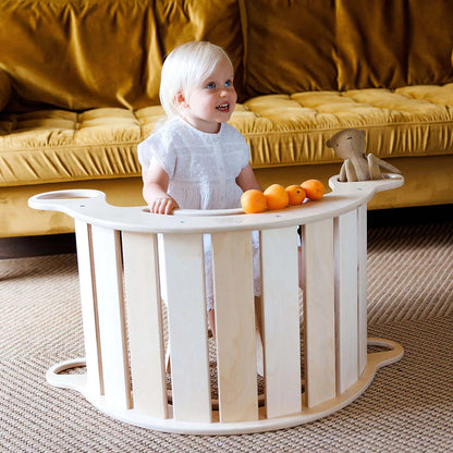 5-in-1 Montessori klimboog, onbehandeld hout