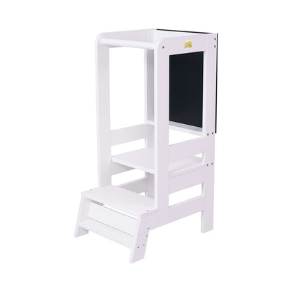 Leertoren Keukenhulp met een krijtbord voor kinderen, diverse kleuren