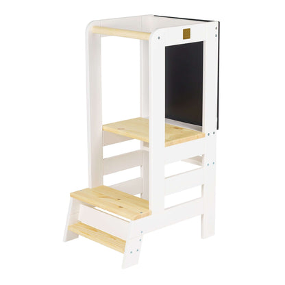 Leertoren Keukenhulp met een krijtbord voor kinderen, diverse kleuren