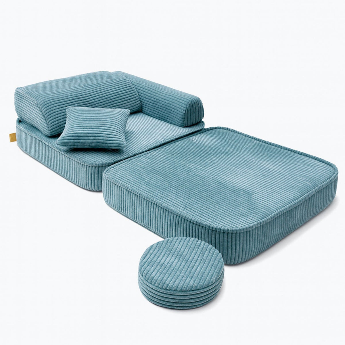 Kindersessel 3-in-1 Ästhetik Cord - Faltbare Kindercouch & Spielmatratze - Classic Cord Edition