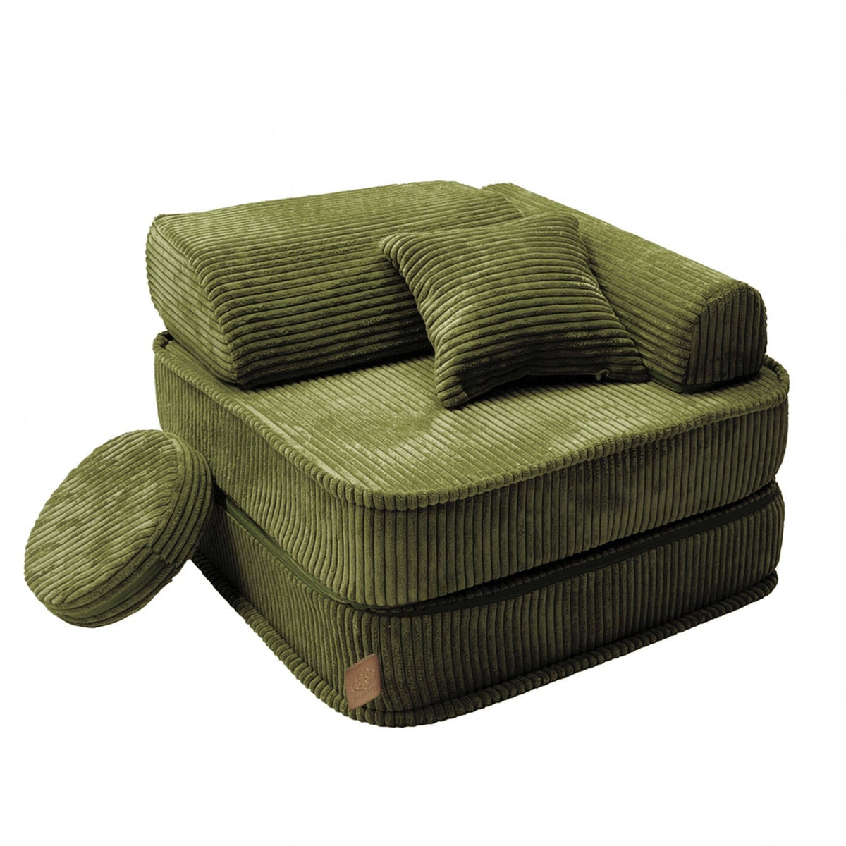 Kindersessel 3-in-1 Ästhetik Cord - Faltbare Kindercouch & Spielmatratze - Classic Cord Edition