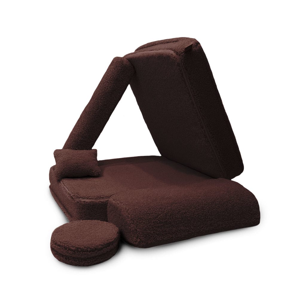 Kindersessel 3-in-1 Bearly - Faltbare Kindercouch & Spielmatratze - Soft Teddy Edition