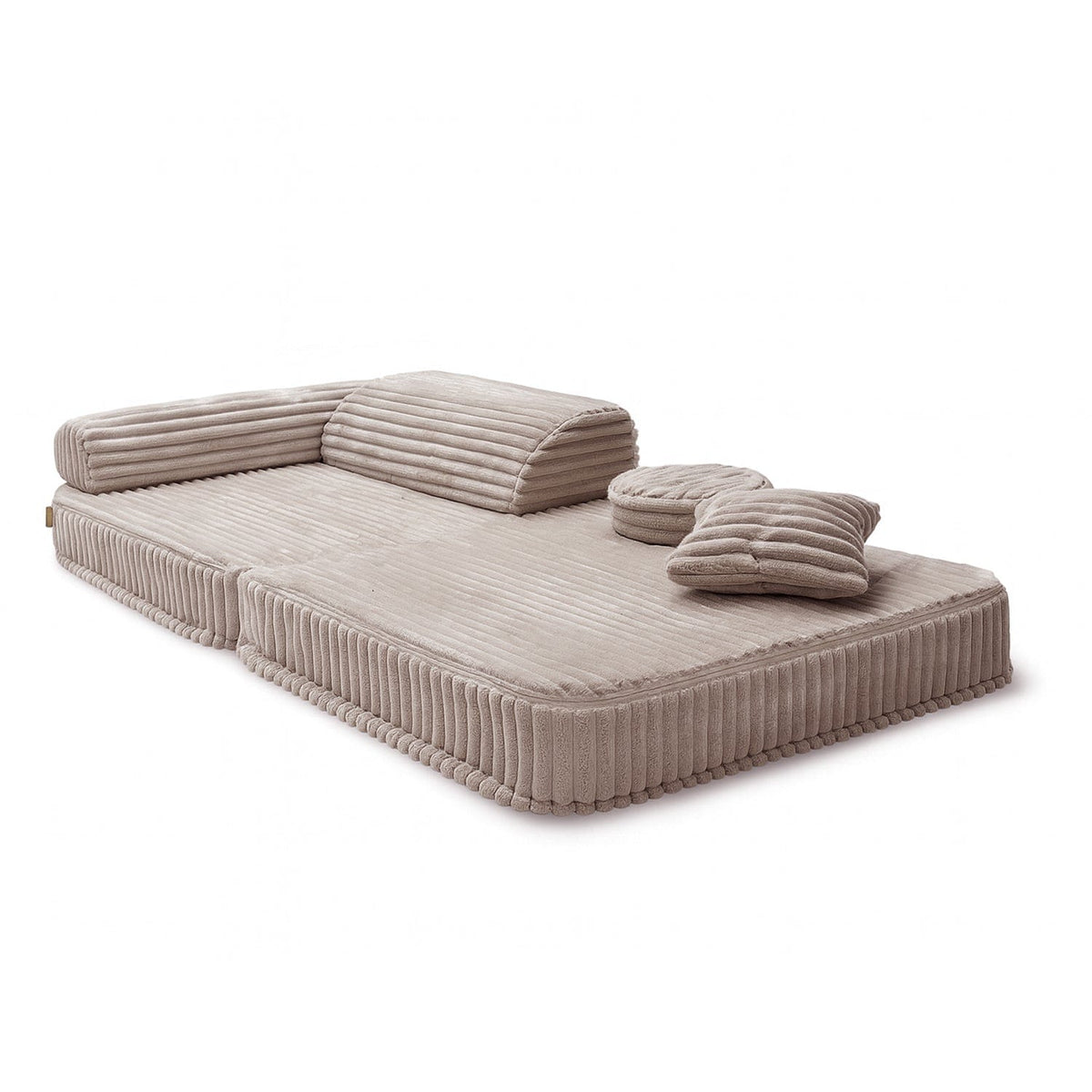 Kindersessel 3-in-1 Churros - Faltbare Kindercouch & Spielmatratze - Plüschcord Edition