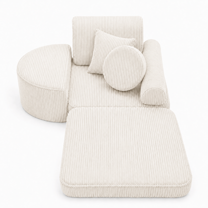 Kindersessel 3-in-1 Max Ästhetik Cord - faltbare Kindercouch & Spielmatratze - Classic Cord Edition