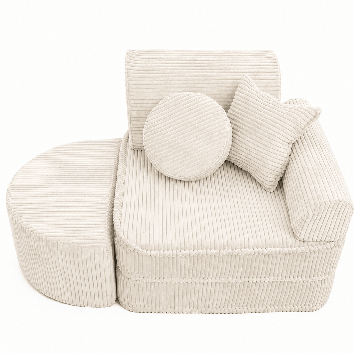 Kindersessel 3-in-1 Max Ästhetik Cord - faltbare Kindercouch & Spielmatratze - Classic Cord Edition