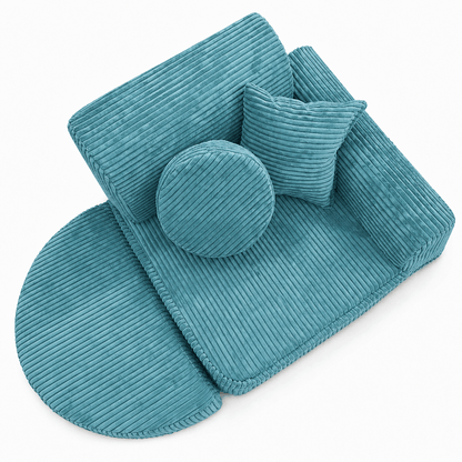 Kindersessel 3-in-1 Max Ästhetik Cord - faltbare Kindercouch & Spielmatratze - Classic Cord Edition