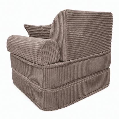 Kindersessel 3-in-1 Max Ästhetik Cord - faltbare Kindercouch & Spielmatratze - Classic Cord Edition