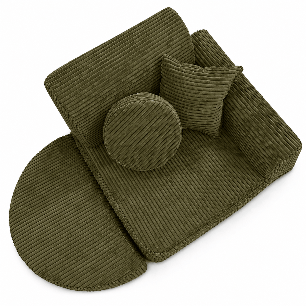 Kindersessel 3-in-1 Max Ästhetik Cord - faltbare Kindercouch & Spielmatratze - Classic Cord Edition