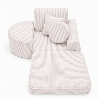 Kindersessel 3-in-1 Max Ästhetik Cord - faltbare Kindercouch & Spielmatratze - Classic Cord Edition