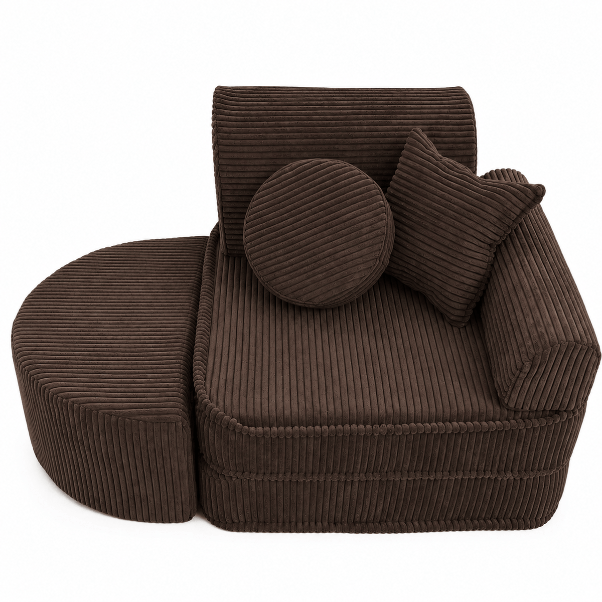 Kindersessel 3-in-1 Max Ästhetik Cord - faltbare Kindercouch & Spielmatratze - Classic Cord Edition