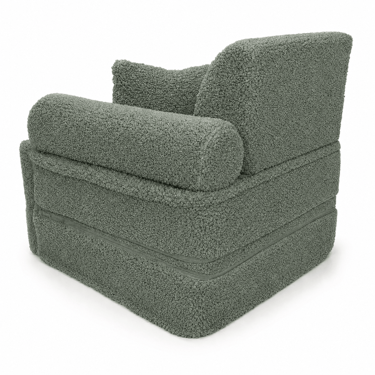 Kindersessel 3-in-1 Max Bearly - faltbare Kindercouch & Spielmatratze - Soft Teddy Edition