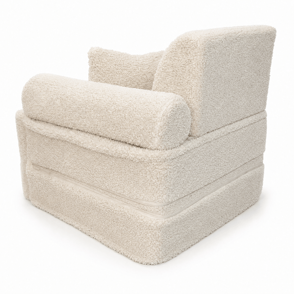 Kindersessel 3-in-1 Max Bearly - faltbare Kindercouch & Spielmatratze - Soft Teddy Edition