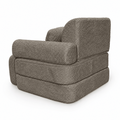 Kindersessel 3-in-1 Max Bouclé - faltbare Kindercouch & Spielmatratze