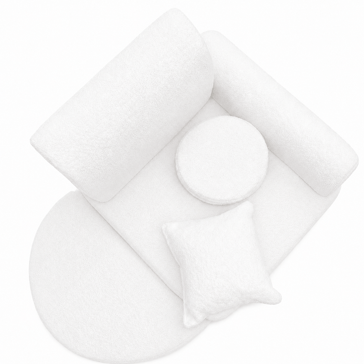Kindersessel 3-in-1 Max Bouclé - faltbare Kindercouch & Spielmatratze