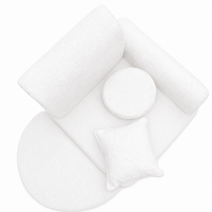 Kindersessel 3-in-1 Max Bouclé - faltbare Kindercouch & Spielmatratze