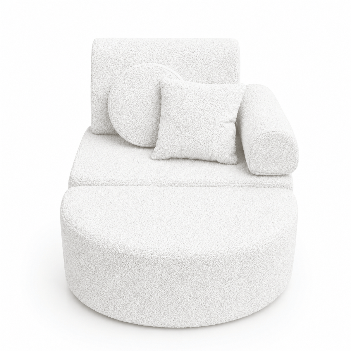 Kindersessel 3-in-1 Max Bouclé - faltbare Kindercouch & Spielmatratze