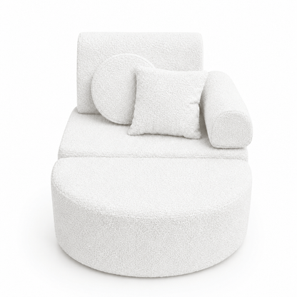 Kindersessel 3-in-1 Max Bouclé - faltbare Kindercouch & Spielmatratze