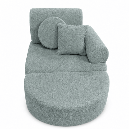 Kindersessel 3-in-1 Max Bouclé - faltbare Kindercouch & Spielmatratze