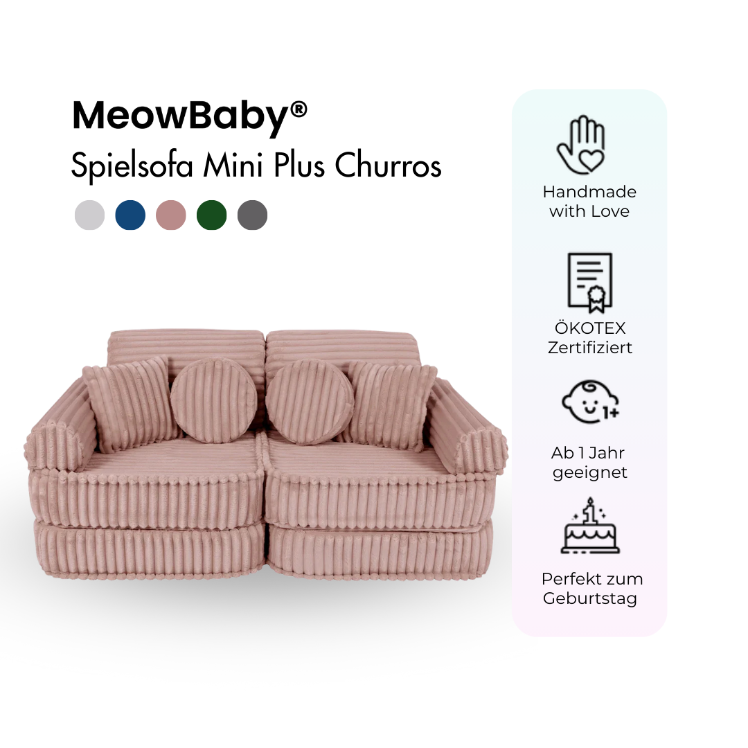 Spielsofa Mini Plus Churros - Plüschcord Edition