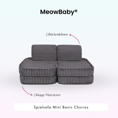 Spielsofa Mini Basic Churros - Plüschcord Edition