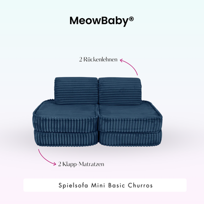 Spielsofa Mini Basic Churros - Plüschcord Edition