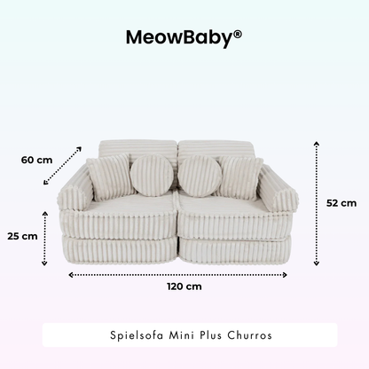Spielsofa Mini Plus Churros - Plüschcord Edition