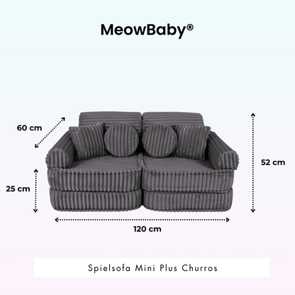 Spielsofa Mini Plus Churros - Plüschcord Edition