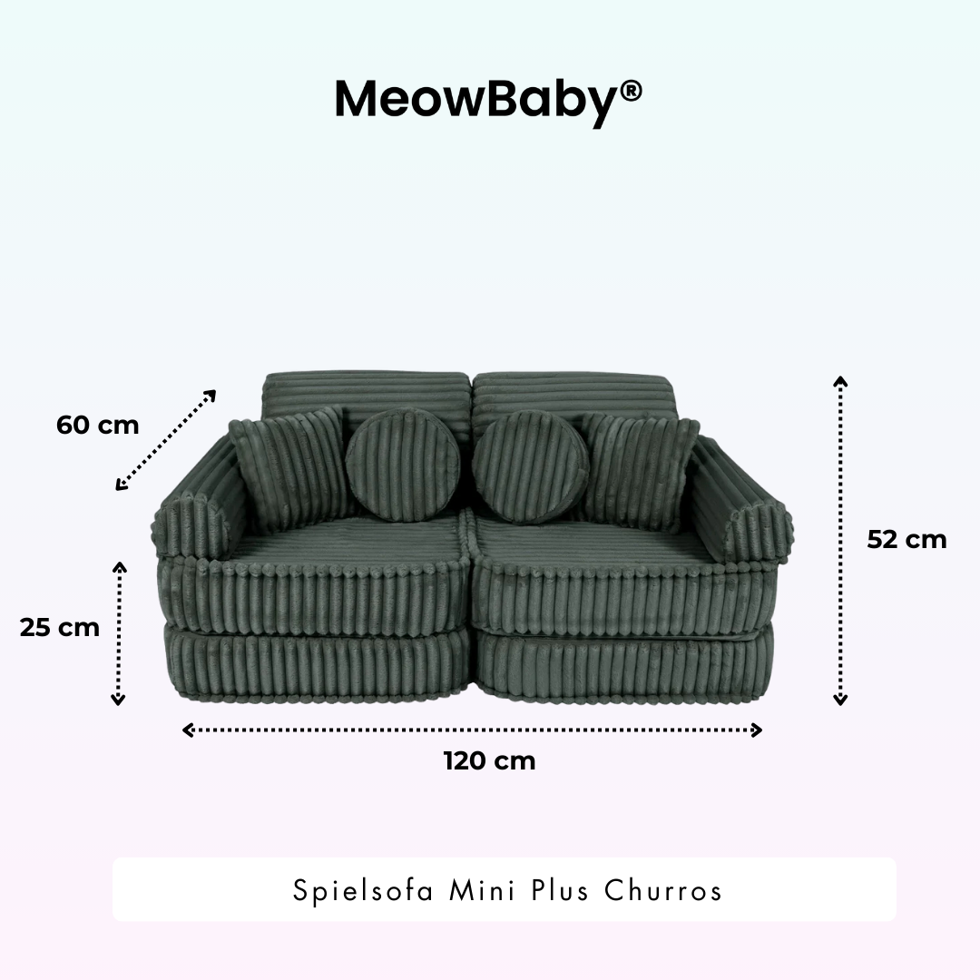 Spielsofa Mini Plus Churros - Plüschcord Edition