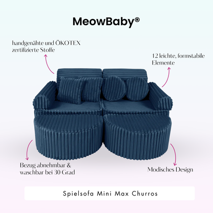 Spielsofa Mini Max Churros - Plüschcord Edition