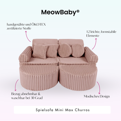 Spielsofa Mini Max Churros - Plüschcord Edition