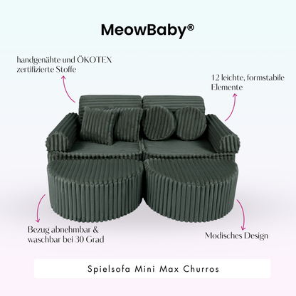 Spielsofa Mini Max Churros - Plüschcord Edition