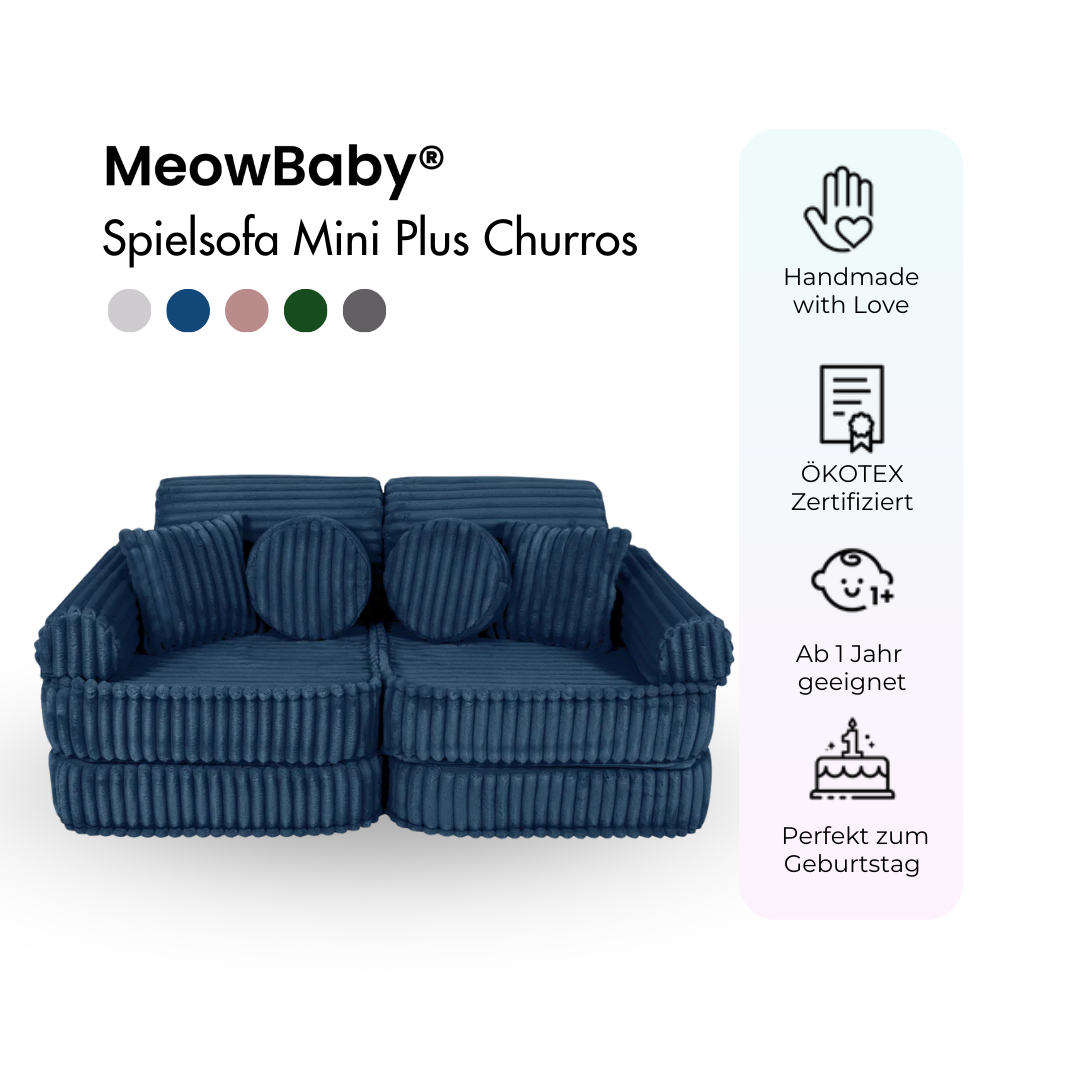 Spielsofa Mini Plus Churros - Plüschcord Edition