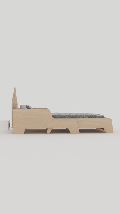 Montessori kinderbed, verstelbaar met verlichting, diverse kleuren