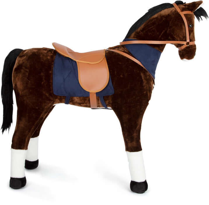 Staand paard XL met geluid, bruin