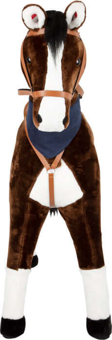 Staand paard XL met geluid, bruin