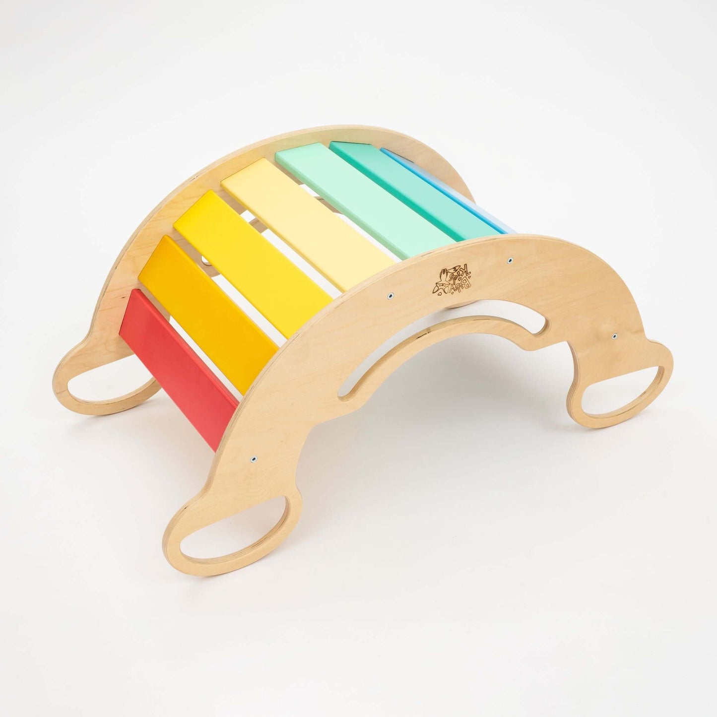 Montessori klimboog kleurrijk met glijbaan/ladder