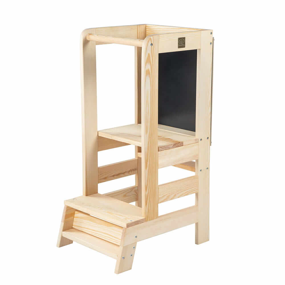 Leertoren Keukenhulp met een krijtbord voor kinderen, diverse kleuren
