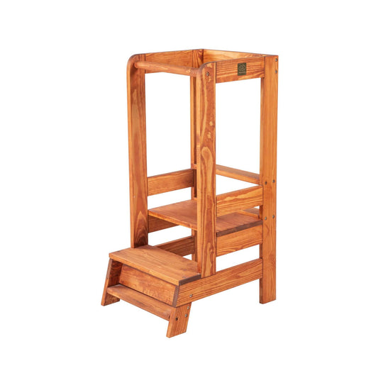 Leertoren Keukenhulpje van hout voor kinderen, div. kleuren