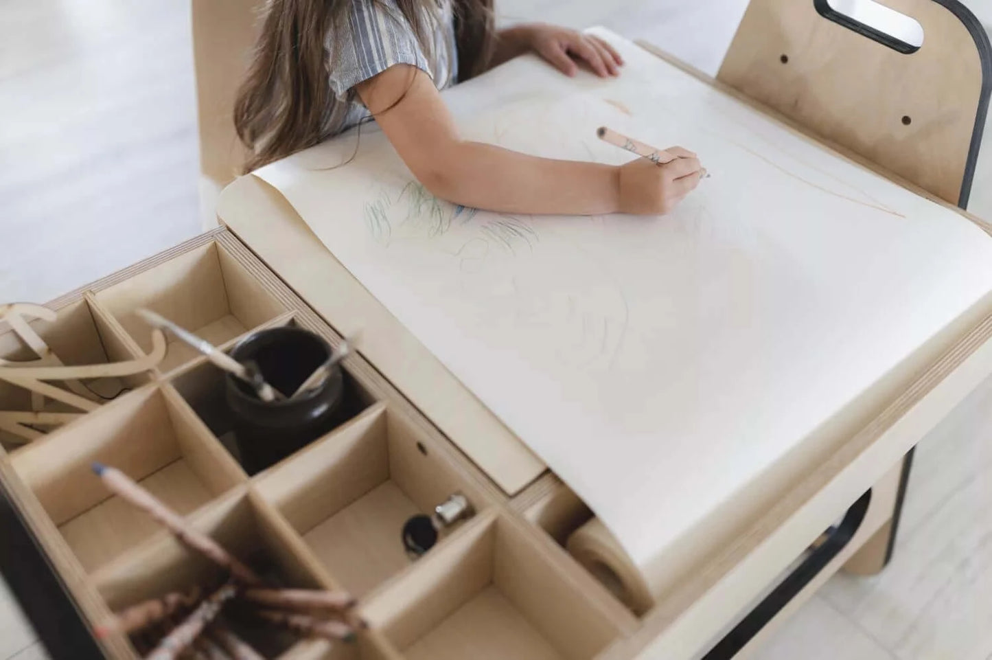 Set schrijf- en tekentafel met stoel "Leni"
