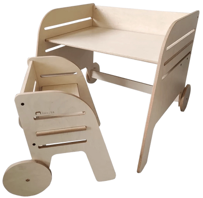 Montessori Bureau &amp; Stoel Set "Rad"