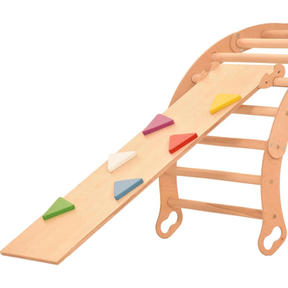 Glijplank met handvatdriehoeken - accessoires voor de klimdriehoek