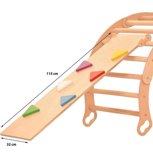 Glijplank met handvatdriehoeken - accessoires voor de klimdriehoek