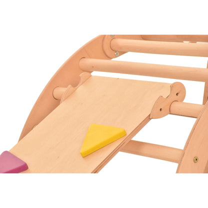 Glijplank met handvatdriehoeken - accessoires voor de klimdriehoek