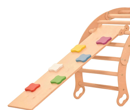Glijplank met bloemgrepen - accessoires voor de klimdriehoek