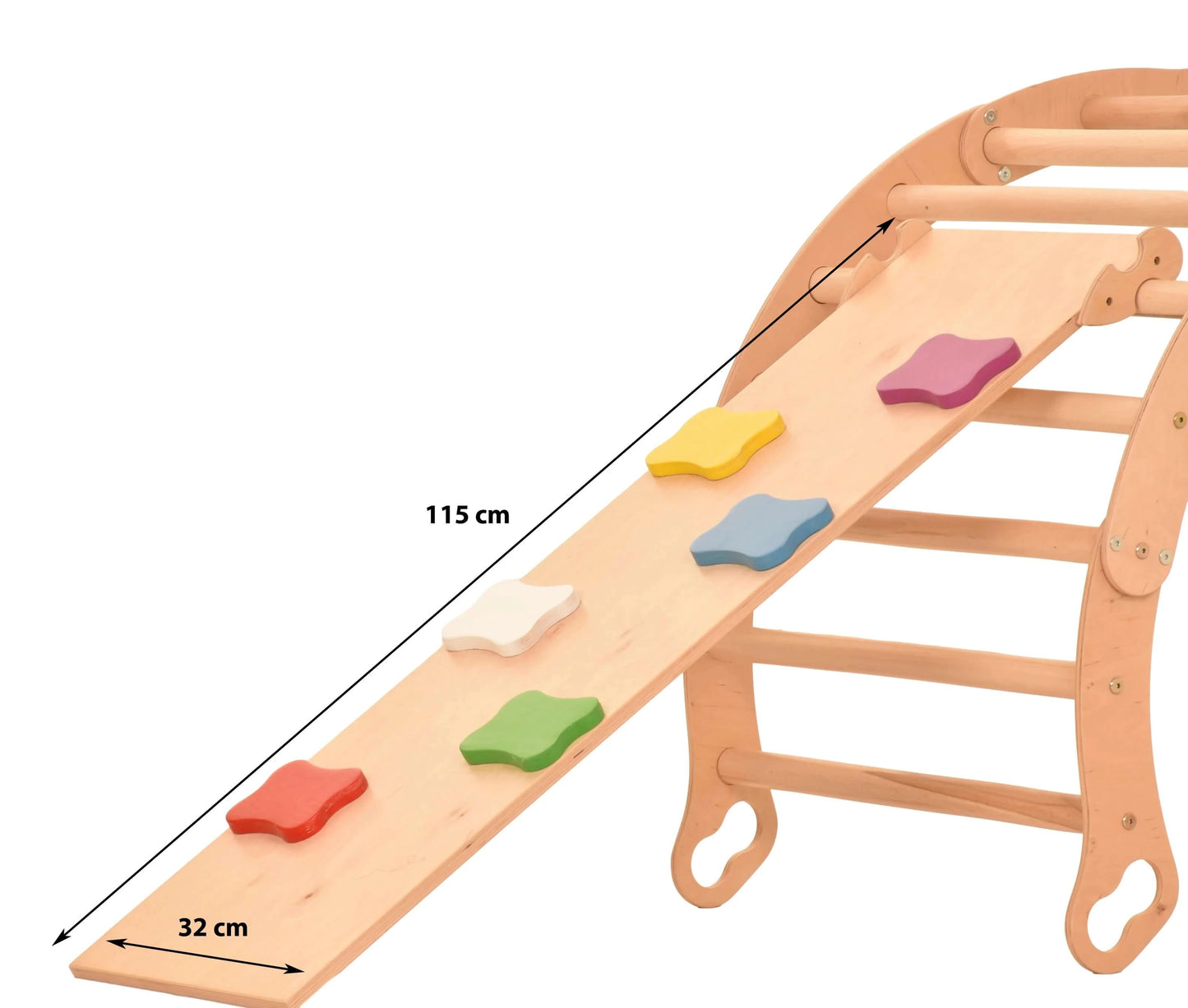 Glijplank met bloemgrepen - accessoires voor de klimdriehoek